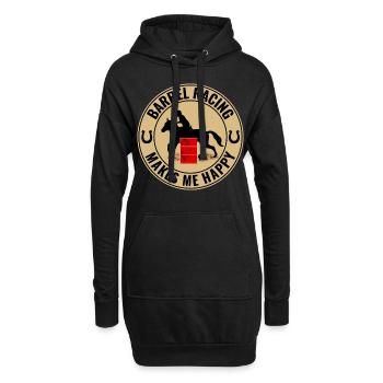 Barrel Racer Reiten Racing Rodeo Lustig - Hoodie-Kleid - Schwarz - Vorne