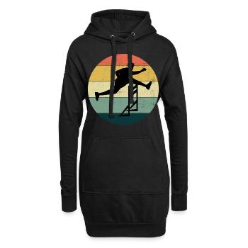 Haies Haies Hurdler Running Runner Athlètes - Sweat-shirt à capuche long Femme - noir - Devant