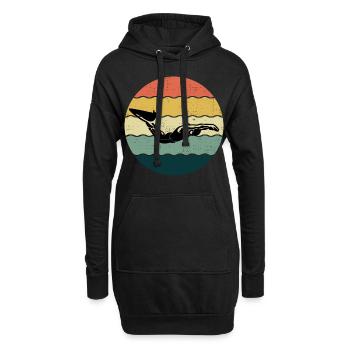 Natation Natation Natation Natation Sports nautiques - Sweat-shirt à capuche long Femme - noir - Devant