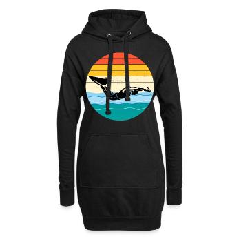Natation Natation Natation Natation Sports nautiques - Sweat-shirt à capuche long Femme - noir - Devant