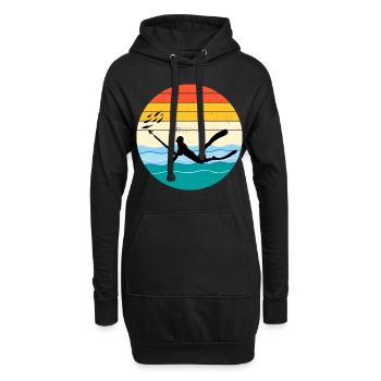 Chasse sous-marine Pêche sous-marine Vintage Retro - Sweat-shirt à capuche long Femme - noir - Devant