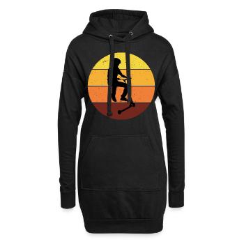 Stunt Scooter Freestyle Scootering Vintage Retro - Hoodie-Kleid - Schwarz - Vorne