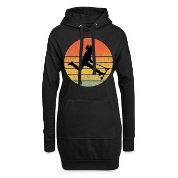 Stunt Scooter Freestyle Scootern Reiten Vintage - Hoodie-Kleid - Schwarz - Vorne