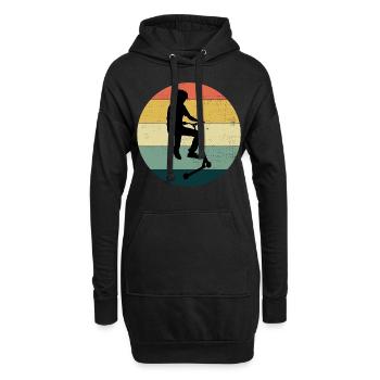 Stunt Scooter Freestyle Scootering Vintage Retro - Hoodie-Kleid - Schwarz - Vorne