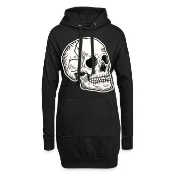 Skull Skeleton Skull Horror Cadeau d’Halloween - Sweat-shirt à capuche long Femme - noir - Devant