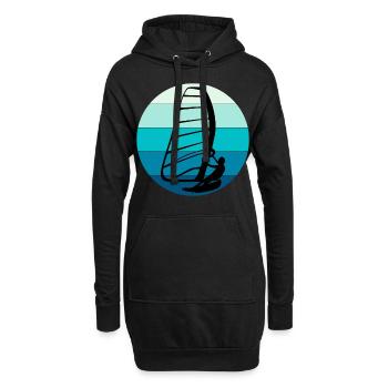 Planche à voile Planche à voile Planche à voile Surf Water Sport - Sweat-shirt à capuche long Femme - noir - Devant