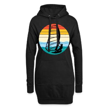 Planche à voile Planche à voile Planche à voile Surf Water Sport - Sweat-shirt à capuche long Femme - noir - Devant