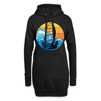 Planche à voile Planche à voile Planche à voile Surf Water Sport - Sweat-shirt à capuche long Femme - noir - Devant
