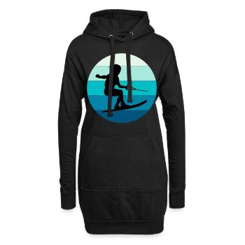 Ski nautique Sports nautiques de plein air - Sweat-shirt à capuche long Femme - noir - Devant