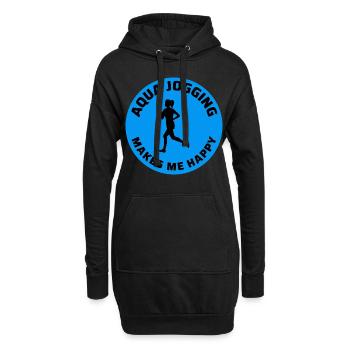 Deep Water Aqua jogging Pool Running Fitness - Hoodie Dress - black - Front