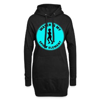 Deep Water Aqua jogging Pool Running Fitness - Hoodie Dress - black - Front