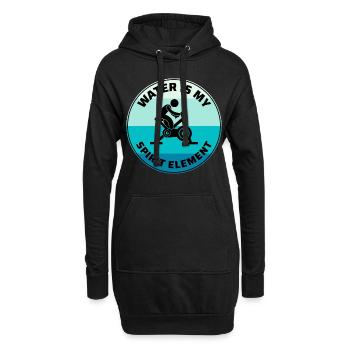 Aqua Cycling Piscine Fitness Training - Sweat-shirt à capuche long Femme - noir - Devant