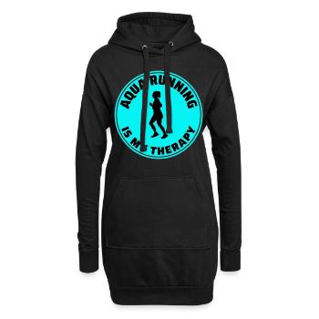 Deep Water Aqua jogging Pool Running Fitness - Hoodie Dress - black - Front