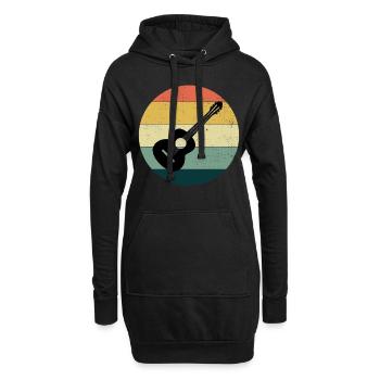 Guitariste acoustique Musicien Musicien Guitariste - Sweat-shirt à capuche long Femme - noir - Devant