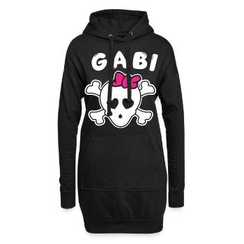 Piratin Gabi Design für Mädchen und Frauen - Hoodie-Kleid - Schwarz - Vorne