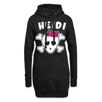 Pirate Heidi Design pour les filles et les femmes - Sweat-shirt à capuche long Femme - noir - Devant