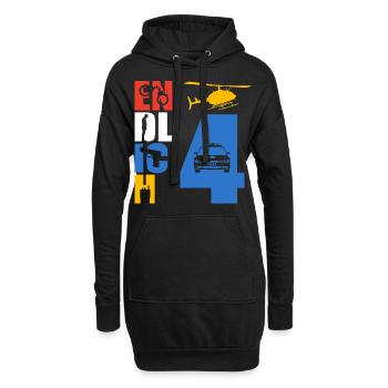 Endlich 4 Polizei - Hoodie-Kleid - Schwarz - Vorne