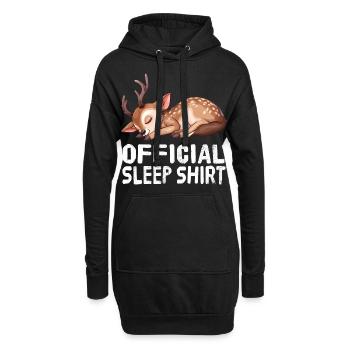 Official Sleep Shirt Hirsch - Hoodie Dress - black - Front