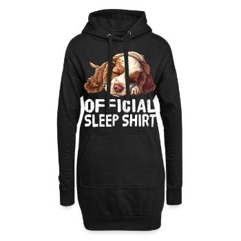 Chemise de nuit officielle Anglais Cocker Anglais - Sweat-shirt à capuche long Femme - noir - Devant