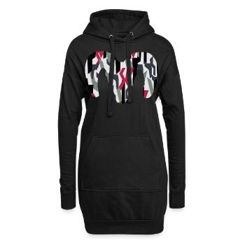 Dickhornschaf Camouflage – Wildnis pur - Hoodie-Kleid - Schwarz - Vorne