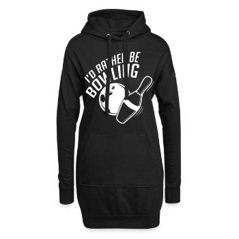 I'd Rather Be Bowling - Hoodie Dress - black - Front