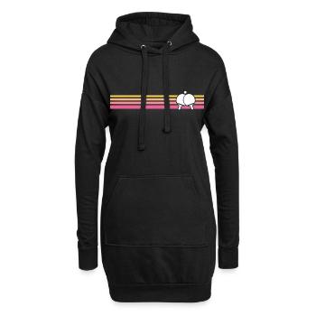 Ping-pong retro ping pong t-shirt - Sweat-shirt à capuche long Femme - noir - Devant