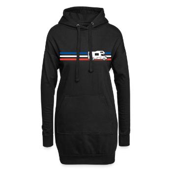 Camping-Bus flagge nationale de france - Hoodie-Kleid - Schwarz - Vorne