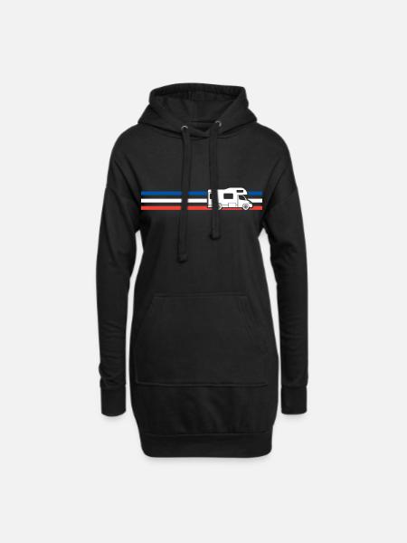 Camping-Bus flagge nationale de france - Hoodie-Kleid - Schwarz