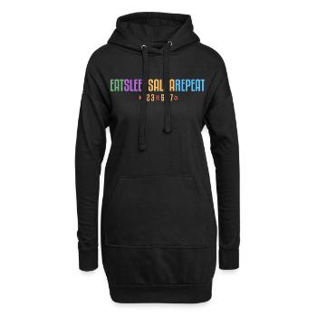 Eat Sleep Salsa Repeat – 123-567 - Hoodie-Kleid - Schwarz - Vorne
