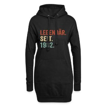 Legendär seit 1982 retro 1982 - Hoodie-Kleid - Schwarz - Vorne