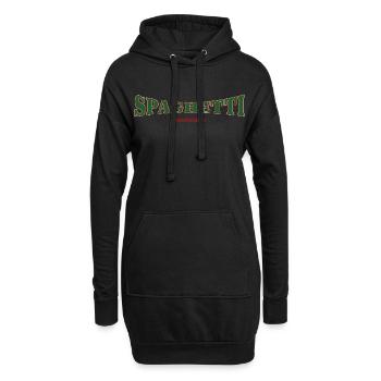 Spaghetti bolognais - Sweat-shirt à capuche long Femme - noir - Devant