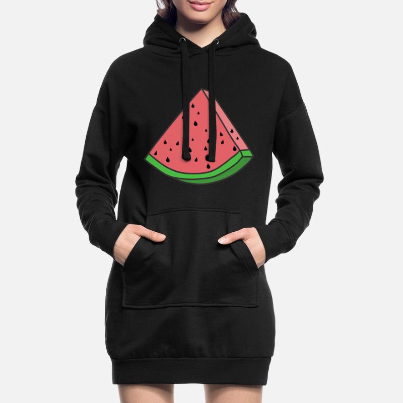 Pastèque Pastèque Pièces de pastèque Sweat-shirt à capuche long Femme