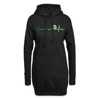Jiu Jitsu Herzschlag Jiu-Jitsu - Hoodie-Kleid - Schwarz - Vorne