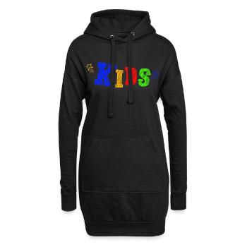 Kids - Hoodie-Kleid - Schwarz - Vorne