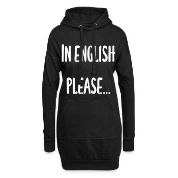 Lehrer - In English please - Hoodie-Kleid - Schwarz - Vorne
