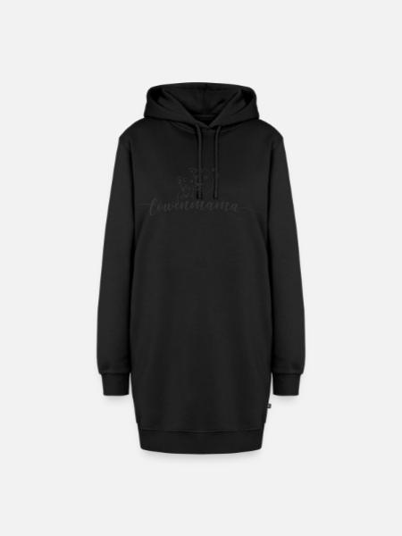 Löwenmama - Hoodie-Kleid - Schwarz