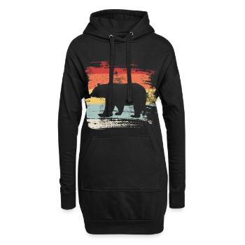 Bear canada gift big bear brown bear animal protection - Hoodie Dress - black - Front