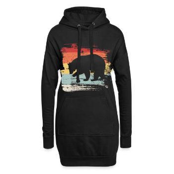 Ours ours brun - Sweat-shirt à capuche long Femme - noir - Devant