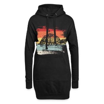 Schildkröte Reptilie Schildkröten Tierschutz - Hoodie-Kleid - Schwarz - Vorne