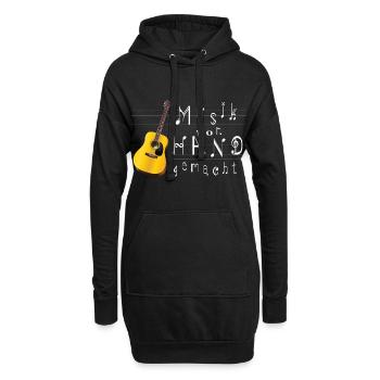 Akustik Gitarre Musik - Hoodie-Kleid - Schwarz - Vorne