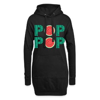 Watermelon Poppop - Hoodie-Kleid - Schwarz - Vorne