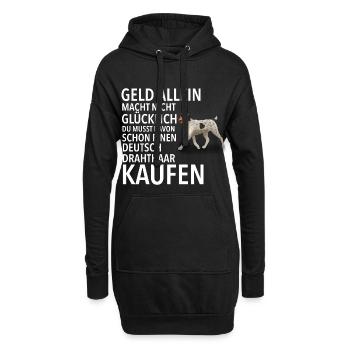 Deutsch Drahthaar Glücklich - Deutsch Drahthaar - Hoodie-Kleid - Schwarz - Vorne