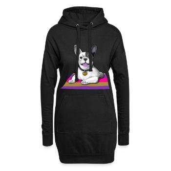 French Bulldog French Bully Gift - Sweat-shirt à capuche long Femme - noir - Devant
