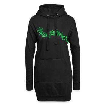 amoureux de la nature - Sweat-shirt à capuche long Femme - noir - Devant