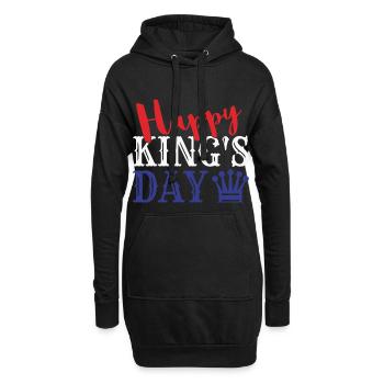 Kings Day Happy Königstag Niederländische Flagge - Hoodie-Kleid - Schwarz - Vorne