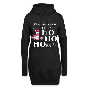Licorne Noël Unicorn Christmas cadeau - Sweat-shirt à capuche long Femme - noir - Devant