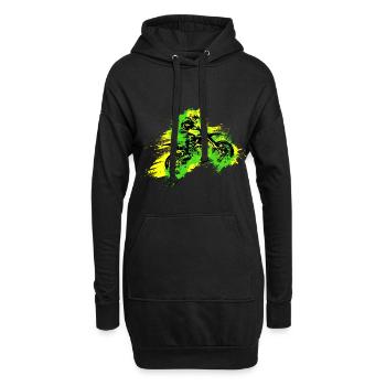 Coureur motocross - Sweat-shirt à capuche long Femme - noir - Devant
