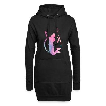 Badminton Hobby - Hoodie-Kleid - Schwarz - Vorne