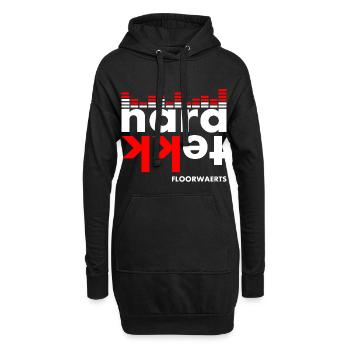 Hardtekk - Tekk - Techno - HARDTEKK FLOORWÄRTS - Hoodie-Kleid - Schwarz - Vorne