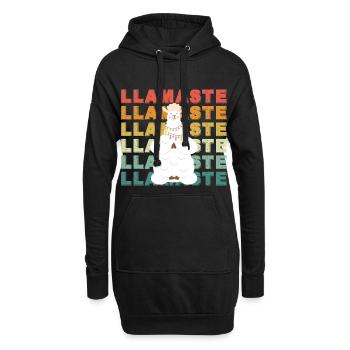 Meditation, Zen Yoga und Pilates - Hoodie-Kleid - Schwarz - Vorne